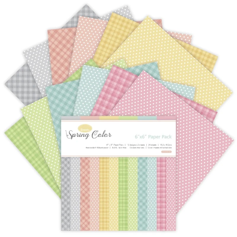 Pattern Tissue Paper - 12 vellen lente kleuren ambachtelijke papierblokken