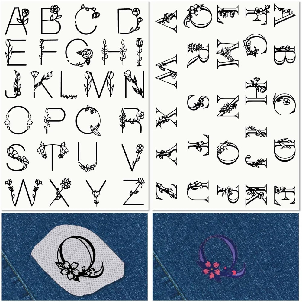 Sewing Kit - Letter A-Z Wateroplosbare borduurstabilisatoren Handnaaisteel en