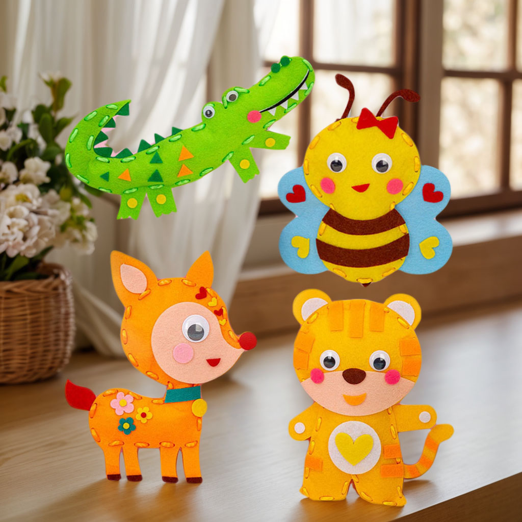 Textile Sewing Kit - Cartoon Dier Naaien Craft Kit DIY