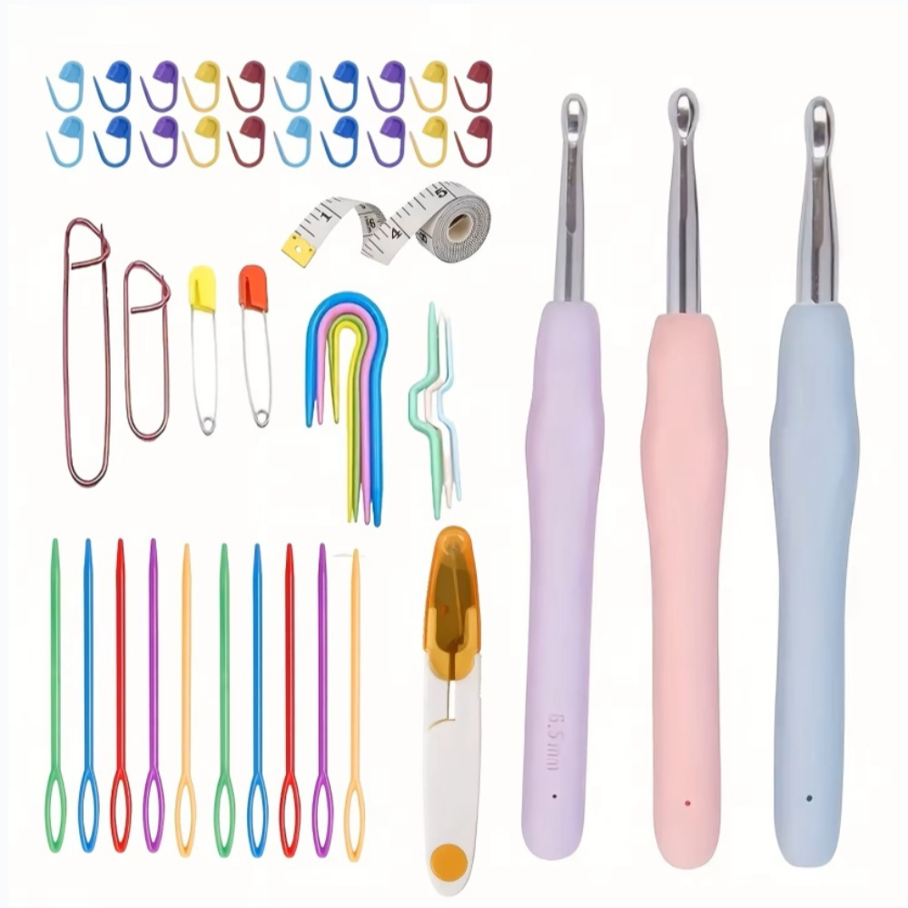 Textile Sewing Kit - Ergonomische haaknaaldenset grote maat garen breinaalden