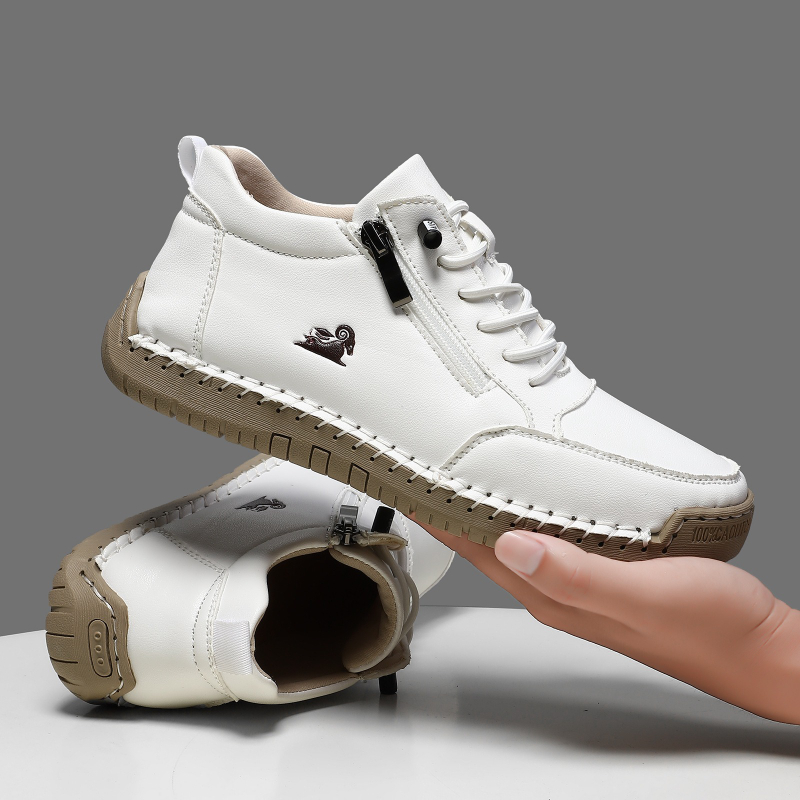 Sewing Latex - Damessneakers Handgemaakte lederen vrijetijdsschoenen Outdoor zachte