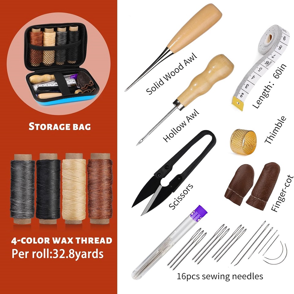 BUDDUR lederen naaigereedschap - Textile Sewing Kit recensie en prijs